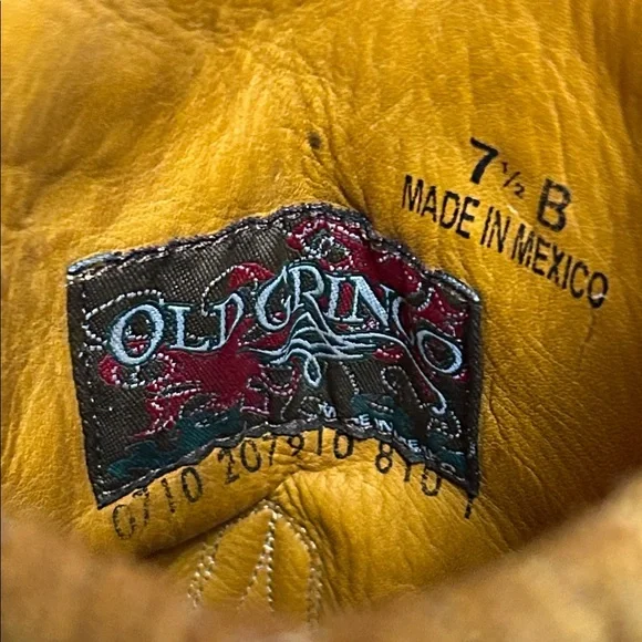 Old Gringo Silver Round Studded Suede Boots Tan size 7.5 - Picture 10 of 16